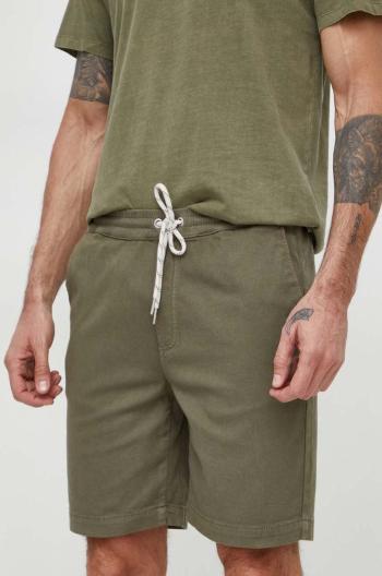 Šortky Pepe Jeans GYMDIGO PULL ON SHORTS pánske, zelená farba, PM801076