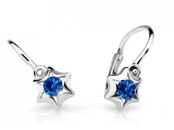 Cutie Jewellery Detské náušnice z bieleho zlata C2159-10-X-2 modrá
