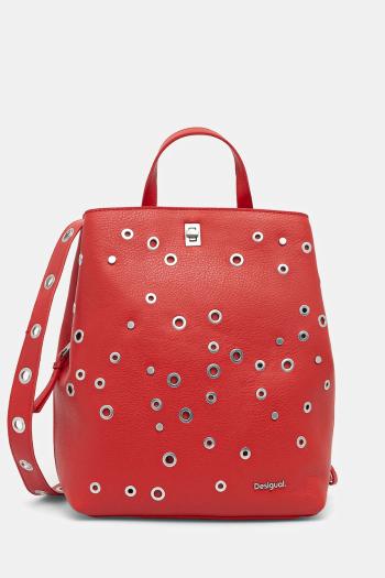 Ruksak Desigual REBEL SUMY RED dámsky, červená farba, malý, s nášivkou, 25SAKP31