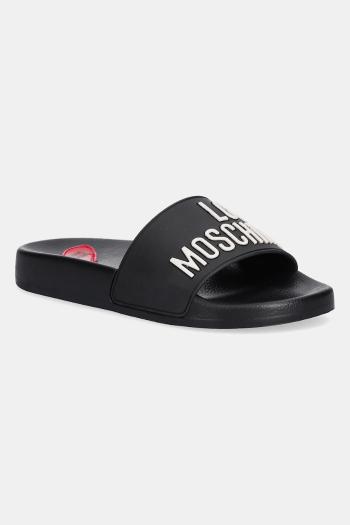 Šľapky Love Moschino čierna farba