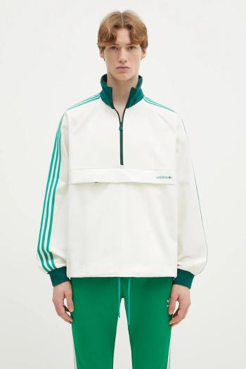 Bavlnená mikina adidas Originals Pullover pánska, béžová farba, s nášivkou, JC8375