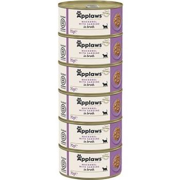 Applaws konzerva Makrela so sardinkami 6× 70 g (5060481891110)