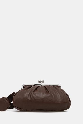 Kožená kabelka Weekend Max Mara CRISTIN hnedá farba, 2525516174600
