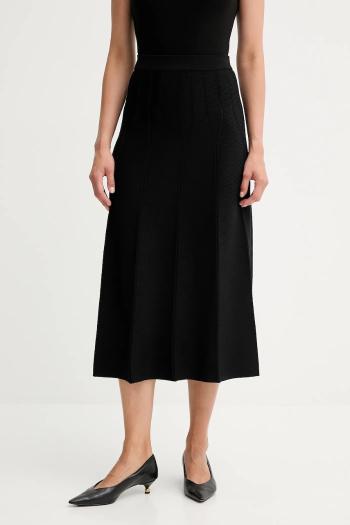 Sukňa Twinset čierna farba, midi, áčkový strih, 252TP3641