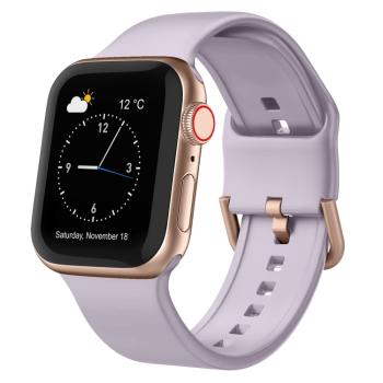 SILICONE Vymeniteľný remienok pre Apple Watch 10 46mm fialový