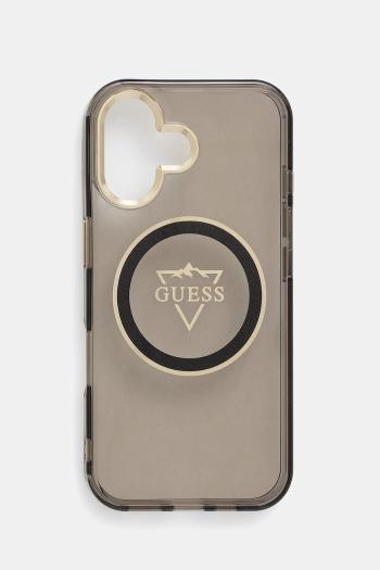 Puzdro na mobil Guess iPhone 16 čierna farba, GUHMP16SHFGTMSLSK