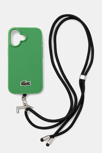 Puzdro na mobil Lacoste iPhone 16 zelená farba, LCHMBCP16SPVCN