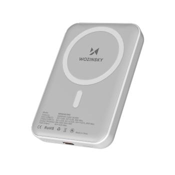 WOZINSKY WRW349YWS Powerbank s MagSafe biela