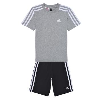 adidas  Essentials 3-Stripes Tee and Shorts Set  Súpravy vrchného oblečenia Šedá