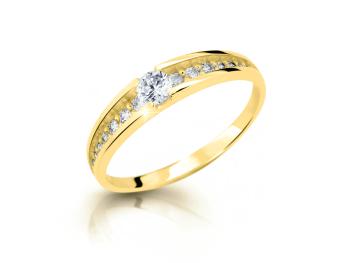 Cutie Jewellery Očarujúce prsteň zo žltého zlata so zirkónmi Z6723-2804-10-X-1 55 mm
