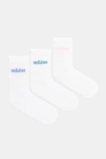 Ponožky adidas 3-pak biela farba, KB0083