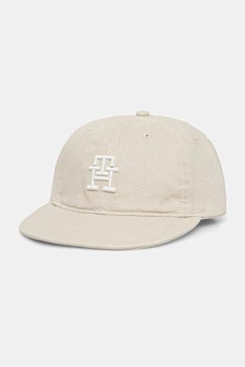 Detská bavlnená šiltovka Tommy Hilfiger biela farba, jednofarebná, AU0AU01954