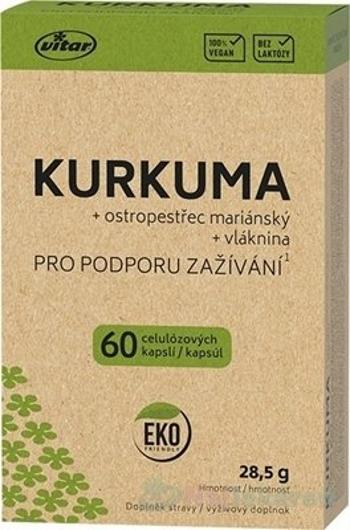 VITAR KURKUMA + ostropestrec + vláknina na trávenie, 60 cps