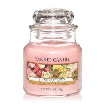 Yankee Candle Lumânare aromatică Classic mică Fresh Cut Roses 104 g