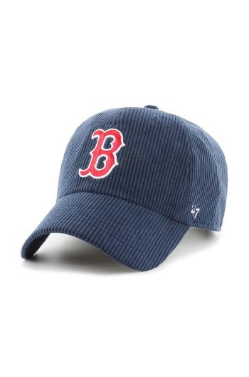 Bavlnená šiltovka 47 brand MLB Boston Red Sox tmavomodrá farba, s nášivkou, B-THCKC02EWS-NY