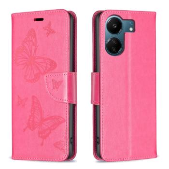 ART BUTTERFLY Peňaženkový obal pre Xiaomi Redmi 13C / Poco C65 tmavoružový