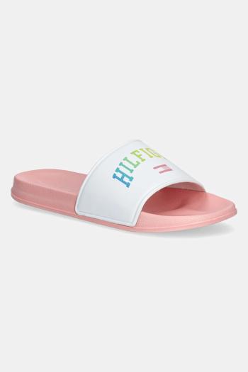 Detské šľapky Tommy Hilfiger oranžová farba, T3A0-33813