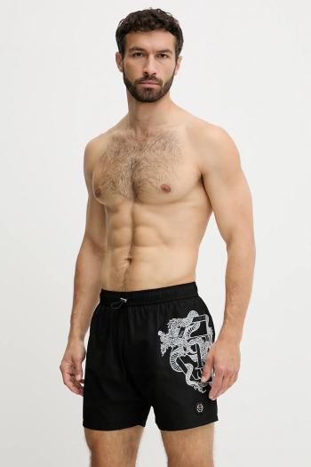 Plavkové šortky Philipp Plein čierna farba, PM25MBM01