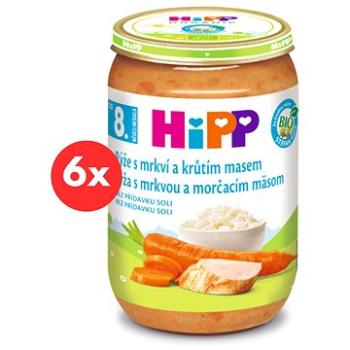 HiPP BIO Ryža s karotkou a morčacím mäsom - 6x 220g (4062300316140)