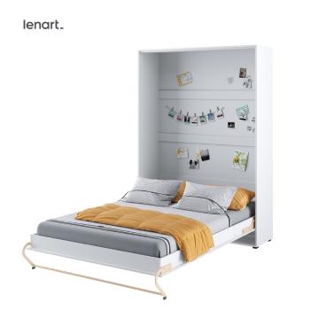 Dig-net nábytok Sklápacia posteľ Lenart CONCEPT PRO CP-01 biely lesk | 140 x 200 cm