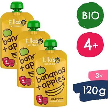 Ellas Kitchen BIO Jablko a banán (3× 120 g) (8594200262785)