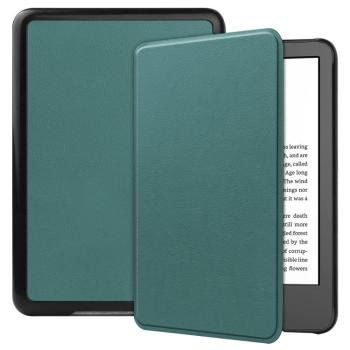 LEATHER Zaklápacie puzdro pre Amazon Kindle 11. generácia 2022 / 2024 zelené