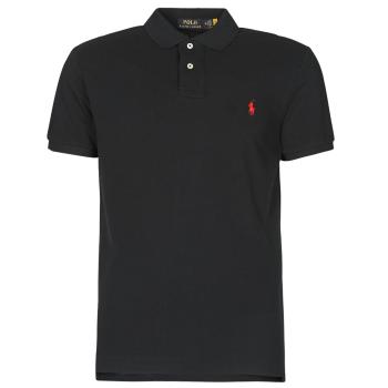 Polo Ralph Lauren  POLO AJUSTE DROIT EN COTON BASIC MESH LOGO PONY PLAYER  Polokošele s krátkym rukávom Čierna