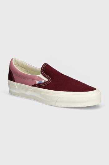 Tenisky Vans Premium Classics LX Slip-On Reissue 98 bordová farba, VN000CSE5T21