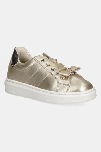 Detské kožené tenisky Calvin Klein Jeans zlatá farba, V1A9-83044