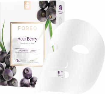 Foreo Vyhladzujúca plátienková maska pre zrelú pleť Acai Berry ( Smooth ing Sheet Mask) 3 x 20 g