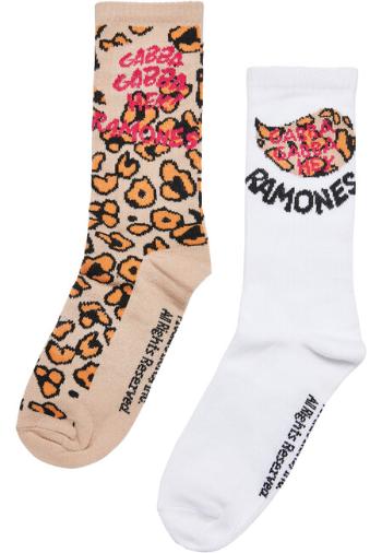 Mr. Tee Ramones Leo Socks 2-Pack leo aop/offwhite - 39–42