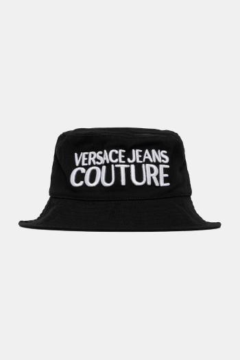 Bavlnený klobúk Versace Jeans Couture čierna farba, bavlnené, 78HAZK04 ZG365