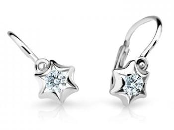 Cutie Jewellery Detské náušnice z bieleho zlata C2159-10-X-2 biela