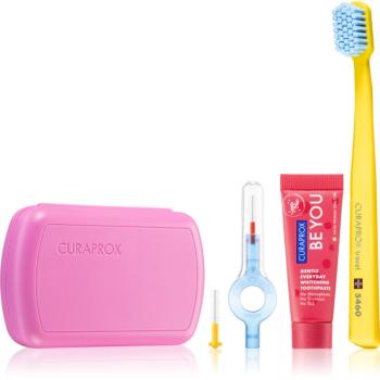 Curaprox Travel Set cestovná sada na zuby, jazyk a ďasná Pink
