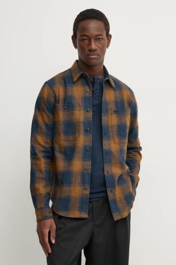 Bavlnená košeľa Timberland pánska, tmavomodrá farba, regular, s klasickým golierom, TB0A6V3PB681