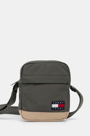 Malá taška Tommy Jeans zelená farba, AM0AM13265