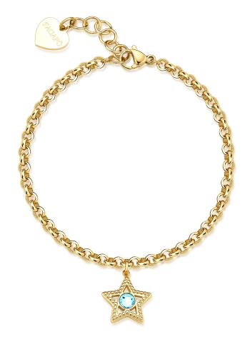 S'Agapõ Pozlátený náramok s hviezdičkou Lucky Light SKT44