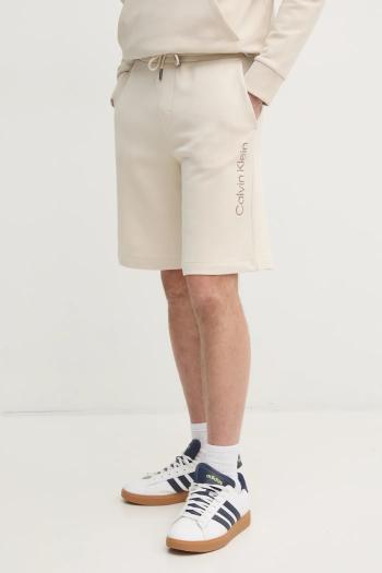 Bavlnené šortky Calvin Klein béžová farba, K10K114121