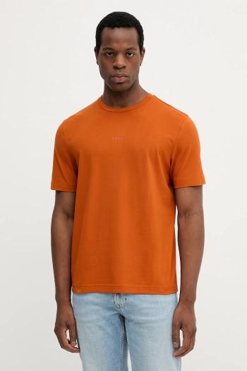 Tričko BOSS BOSS ORANGE pánske, oranžová farba, jednofarebná, 50473278