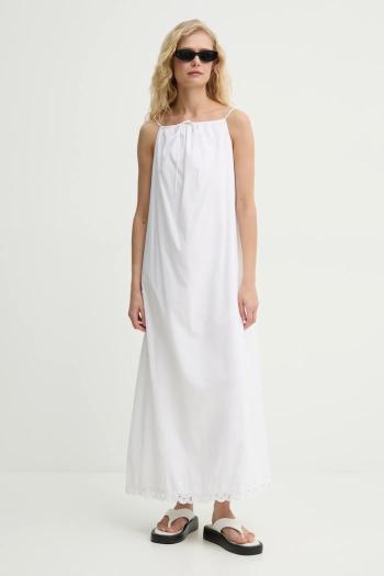 Bavlnené šaty By Malene Birger ELIZABETH biela farba, maxi, rovný strih, 103266