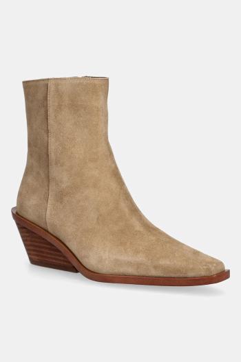 Semišové topánky MICHAEL Michael Kors Nash béžová farba, na podpätku, 40T5NSME5S.222