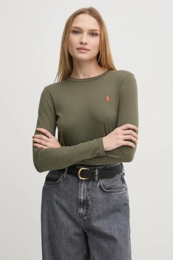 Bavlnené tričko s dlhým rukávom Polo Ralph Lauren biela farba, 211898699