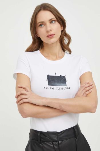 Tričko Armani Exchange dámske, biela farba, 3DYT51 YJETZ