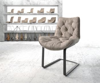 Jedálenská stolička Taimi-Flex taupe vintage konzolová podnož plochá