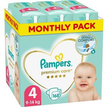 PAMPERS Premium Care veľkosť 4 Maxi (168 ks) – mesačné balenie (8001090379511)