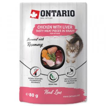 Kapsička Ontario Herb Kitten Chicken with Liver 80g