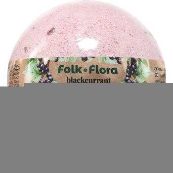 Folk & Flora Blackcurrant bomba do kúpeľa s osviežujúcim účinkom 130 g