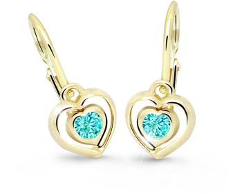 Cutie Jewellery Detské srdiečkové náušnice C2752-10-X-1 svetlo zelená