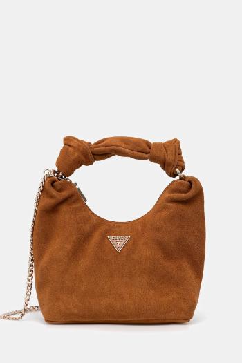 Semišová kabelka Guess ISOTTA hnedá farba, HWSG96 60010