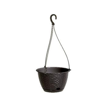 PROSPERPLAST RATOLLA ROUND W Kvetináč závesný 21,7cm, antracit DRLW215
